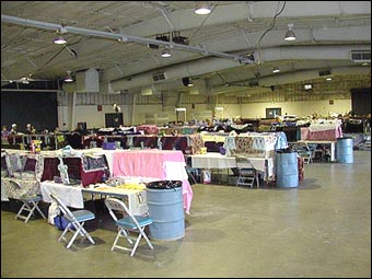 TICA showhall with exhibitors set up in cat show in Reno, NV!