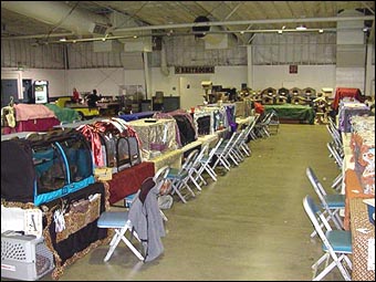 TICA showhall with exhibitors set up in this very well organized cat show by Silver Cats in Reno, NV!