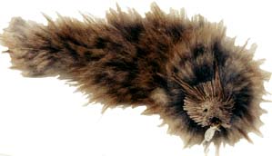 Wiggle Lemming Fly wand cat Toy made from real fishing fly materials