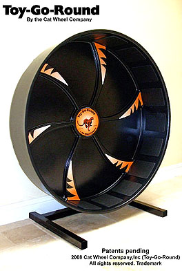 Simply the best made, best priced cat exercise
wheel on the market, the Toy Go Round wheel!